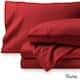 Bare Home Velvety Soft Cotton Flannel Deep Pocket Sheet Set - King - Red