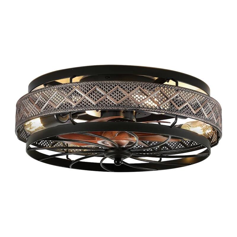 18” Bedroom ceiling fans black lighting with ceiling fan metal low ceiling light - 18"