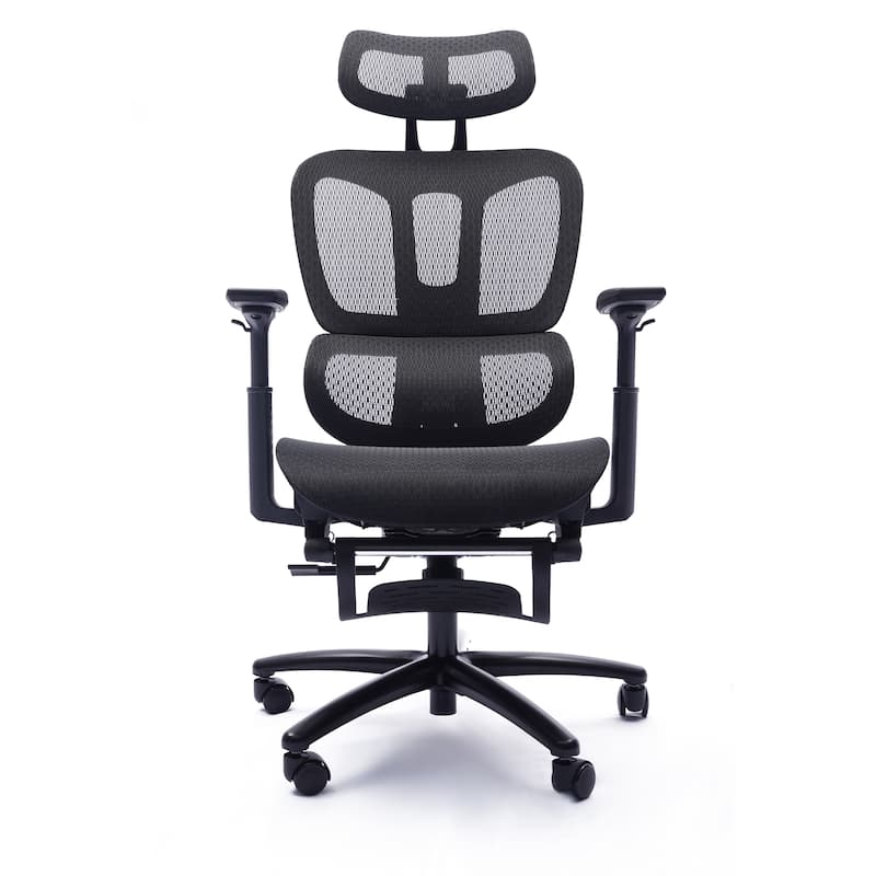 Sealy® Huxley Mesh Swivel Office Chair with Adjustable Headrest - Black