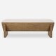 preview thumbnail 1 of 5, Uttermost Wedged Ivory Fabric Bench - 17'' H X 59'' W X 19'' D