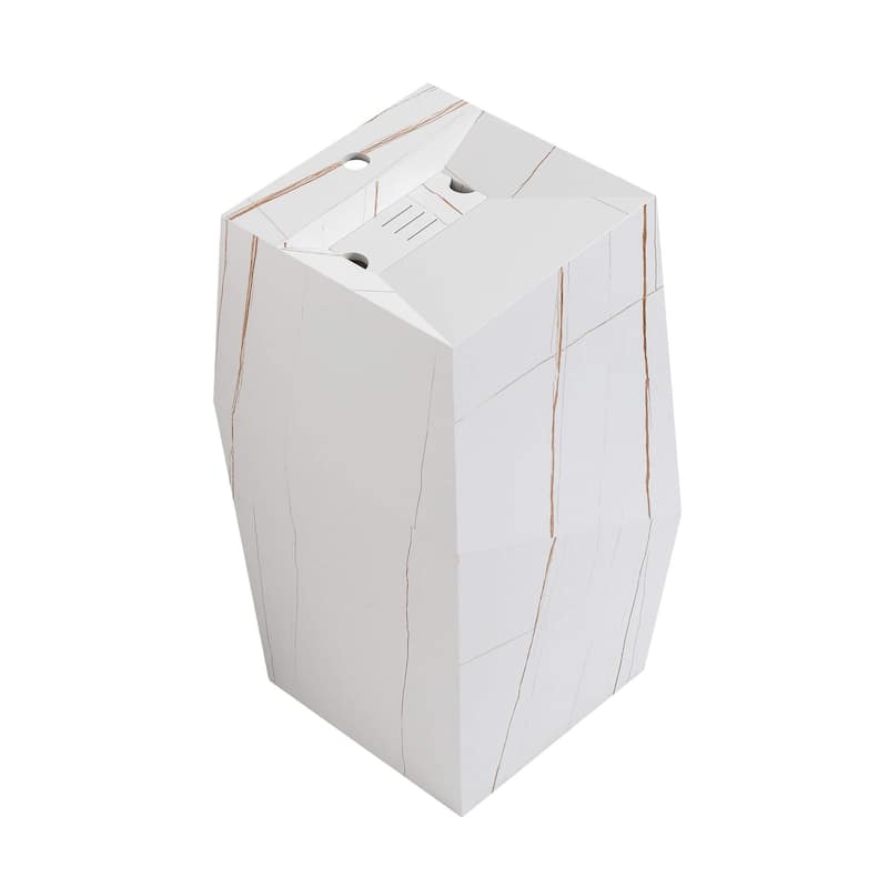 Fine Fixtures Canyon Collection, Elegant Square Shaped Pedestal Sink, - N/A