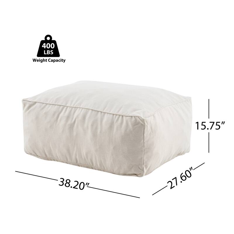 Christopher Knight Home - Outdoor Olefin Bean Bag Ottoman Modular Patio Lounge