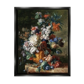Stupell Bouquet of Flowers in Urn Jan van Huysum Painting Floater Frame ...