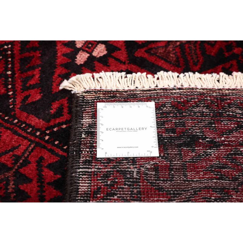 ECARPETGALLERY Hand-knotted Teimani Red Wool Rug - 5'4 x 13'0