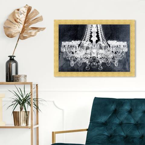 Oliver Gal 'Breakfast At Tiffany's' Fashion and Glam Framed Wall Art Prints Chandeliers - Black, White