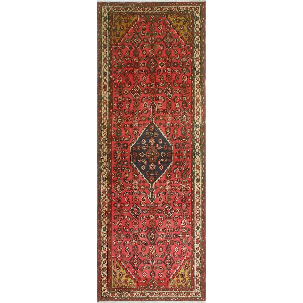 Fine Vintage Distressed Oluremi Red/Beige Runner - 3'10" x 10'9"