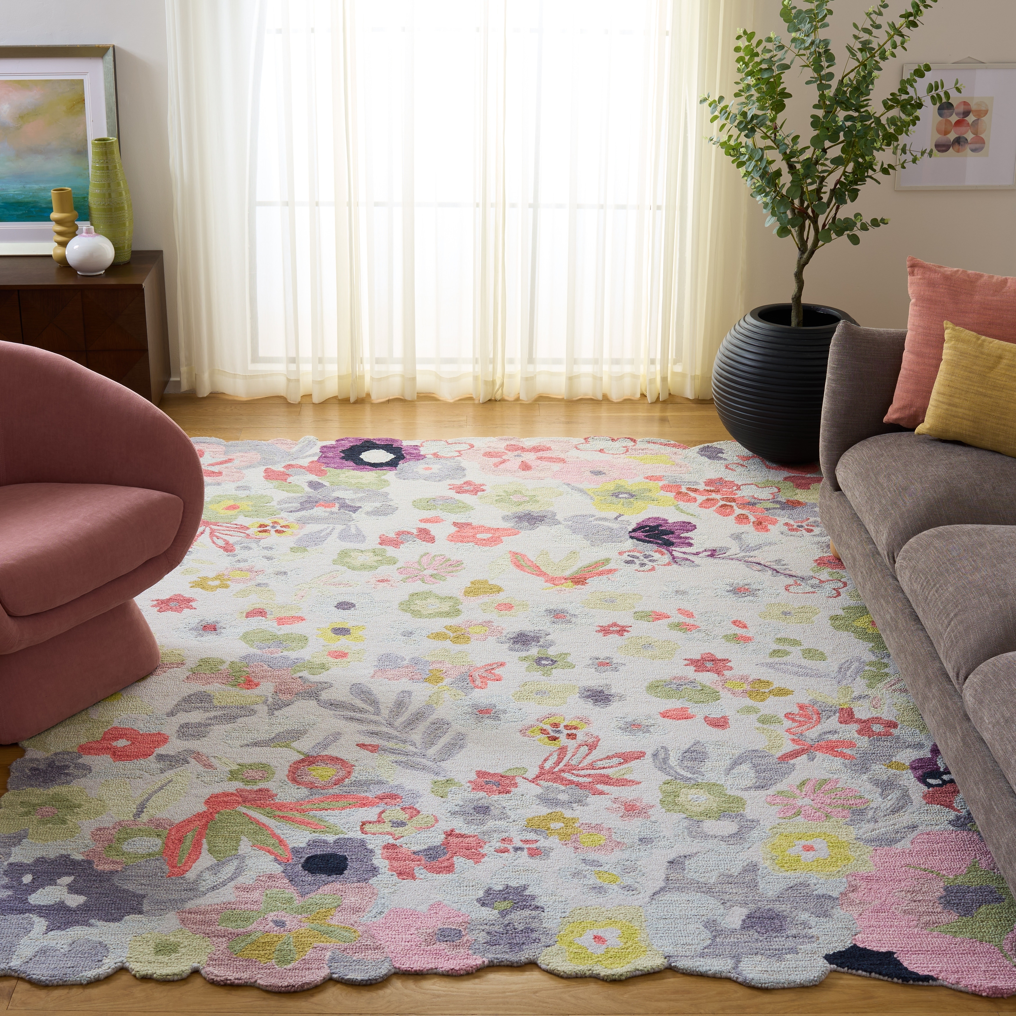 SAFAVIEH Hand-Tufted Jardin Liubov Country Wool Rug - On Sale