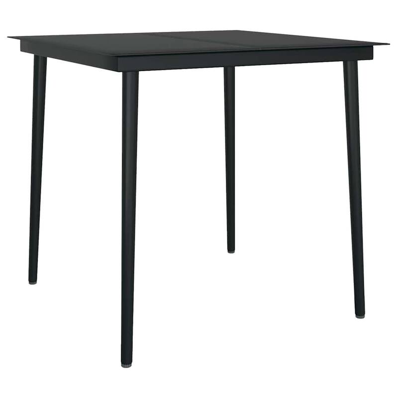 vidaXL Garden Dining Set Black - 31.5 x 31.5 x 29.1