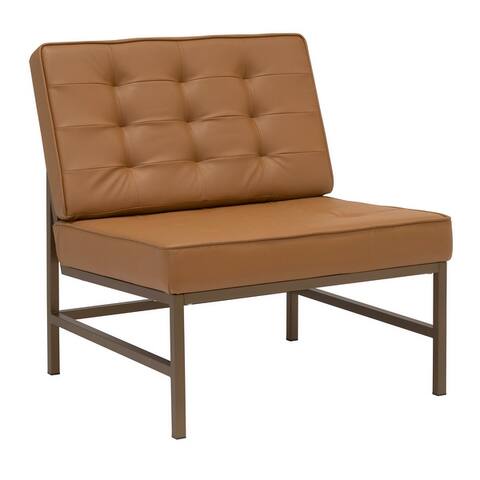 Studio Designs Home Ashlar Tufted Blended Leather Accent Chair