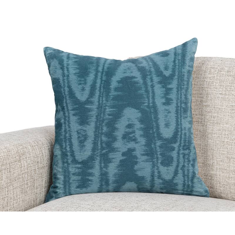 Villa by Classic Home Hildene Velvet Cotton Throw Pillow - Blue