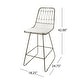 preview thumbnail 13 of 15, Niez Outdoor Wire Counter Stools (Set of 4) by Christopher Knight Home - N/A