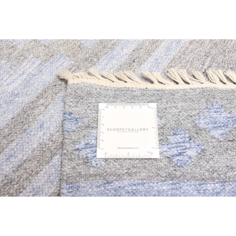 ECARPETGALLERY Flat-Weave Ankara FW Grey Wool Kilim - 5'9 x 8'8