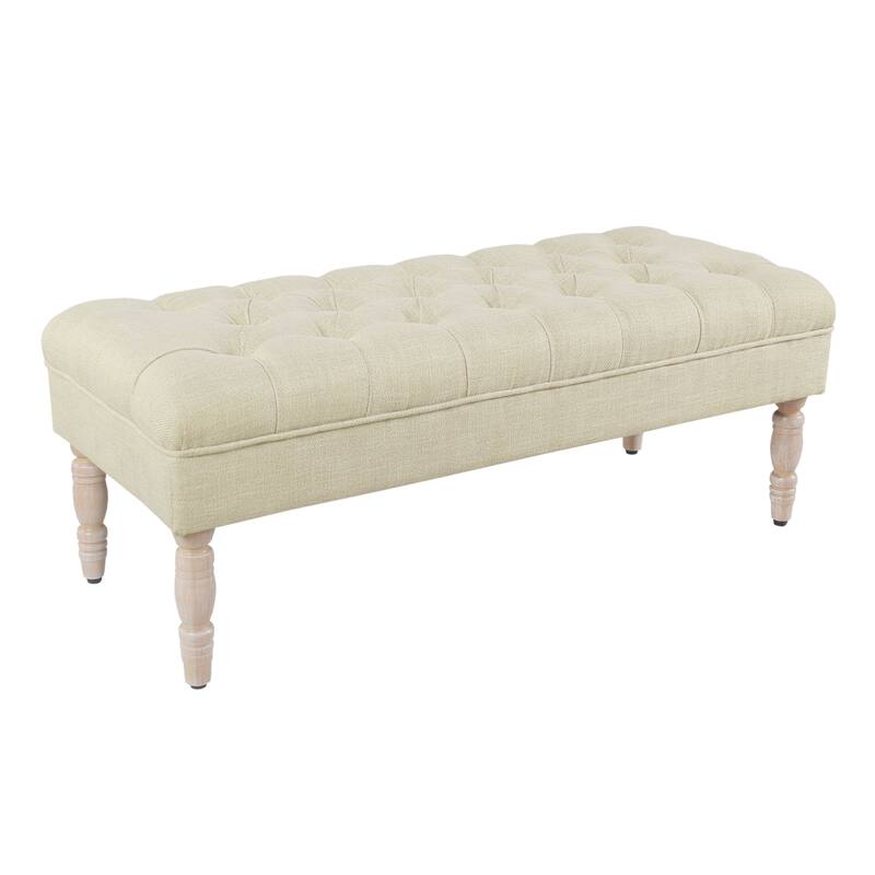HomePop Classic Tufted top Upholstered Bench
