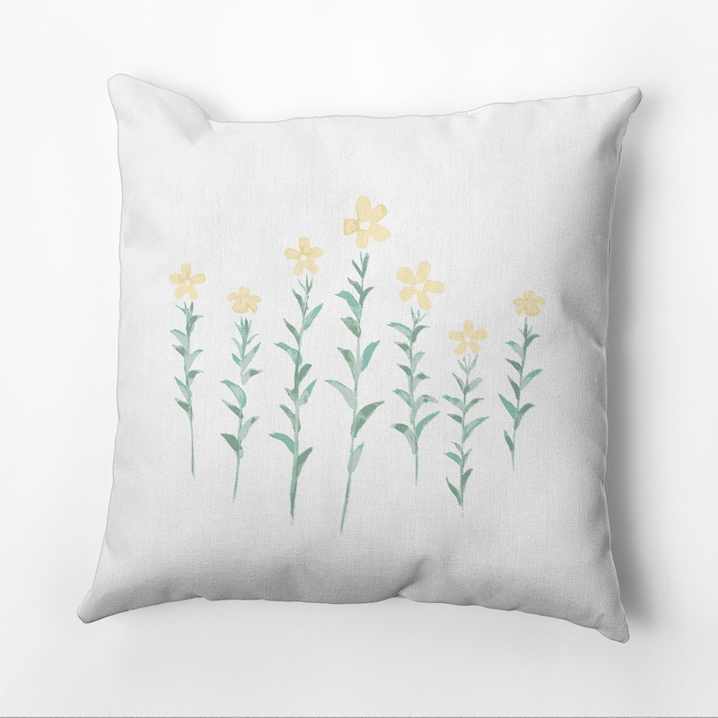 Periwinkle Outdoor Pillow - Yellow - 16" x 16"