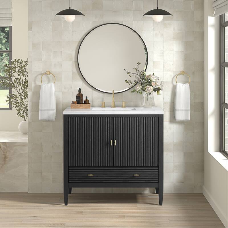 James Martin Vanities 485-V36-3AF Myrrin 36" Single Basin Wood Vanity