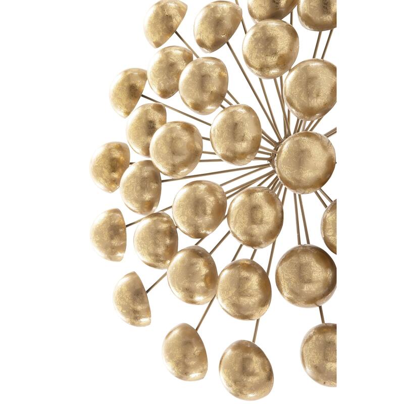 Metal Starburst Home Wall Decor with Orb Detailing - Gold - Roche River Decor