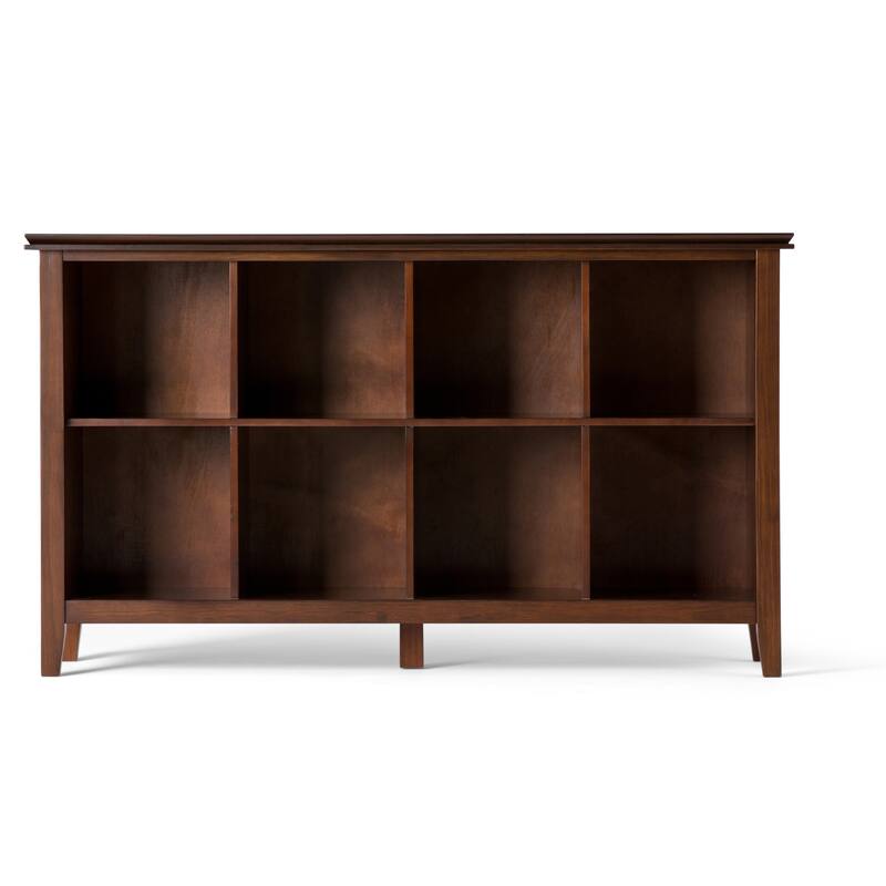 WYNDENHALL Stratford SOLID WOOD 57 inch Wide Transitional 8 Cube Storage Sofa Table - 57 inches wide