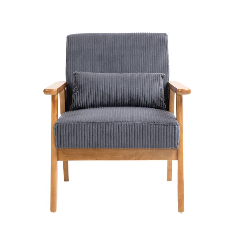 Velvet fabric armchair Solid wood frame leisure chair for the living room bedroom a set of two