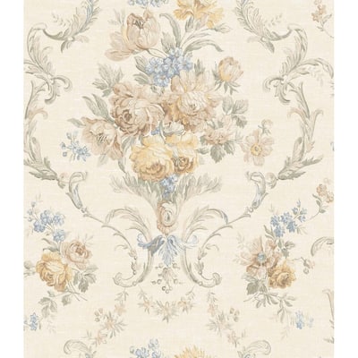 Seabrook Designs Alethea Floral Unpasted Wallpaper - 20.5 in. W x 33 ft. L