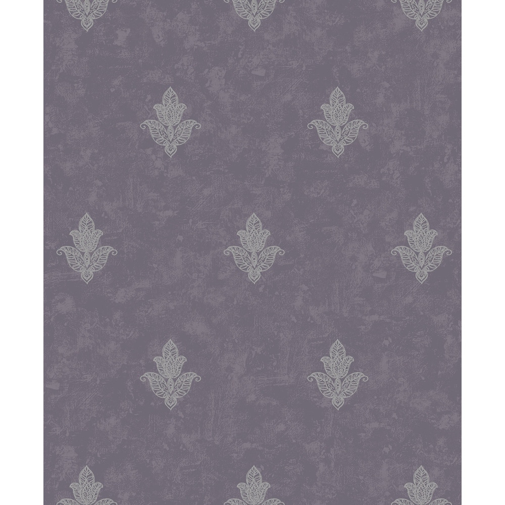 Galerie Wallcoverings Emporium 3D Embossed Mehndi Motif Non-woven Metallic Wallpaper Roll