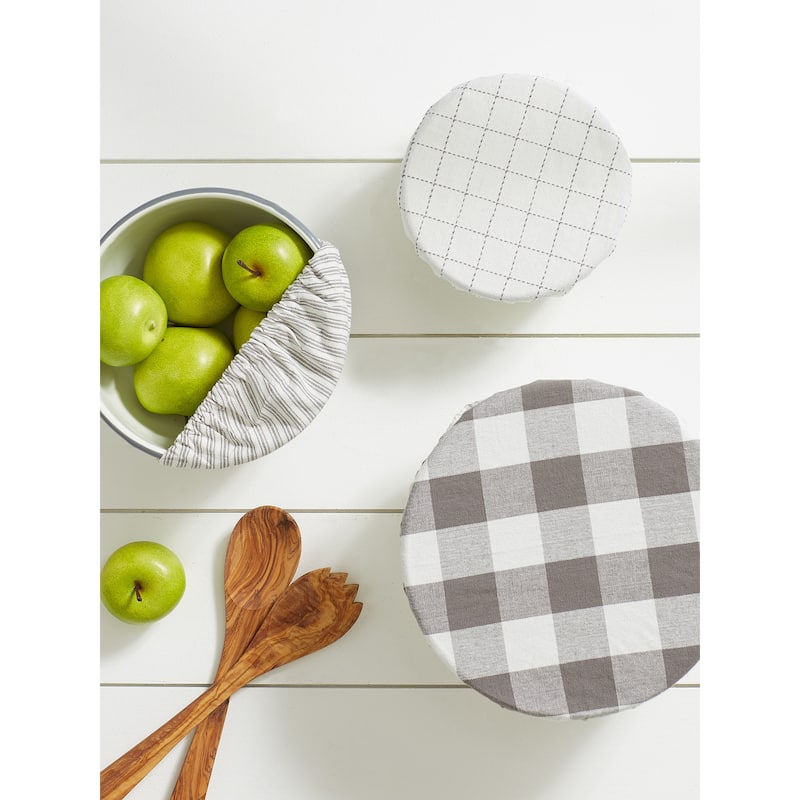 DII Asst Stone Farmhouse Woven Dish Cover (Set of 3)