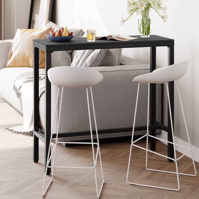 Crestlive Products Patio Outdoor Bar Table Rectangle Pub Table