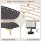 preview thumbnail 6 of 5, Rivet-Tufted Platform Bed with Metal Legs and Wood Slats-Full Size