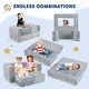 preview thumbnail 19 of 19, Two Seater Kids Play Couch with Washable Flannel Cover