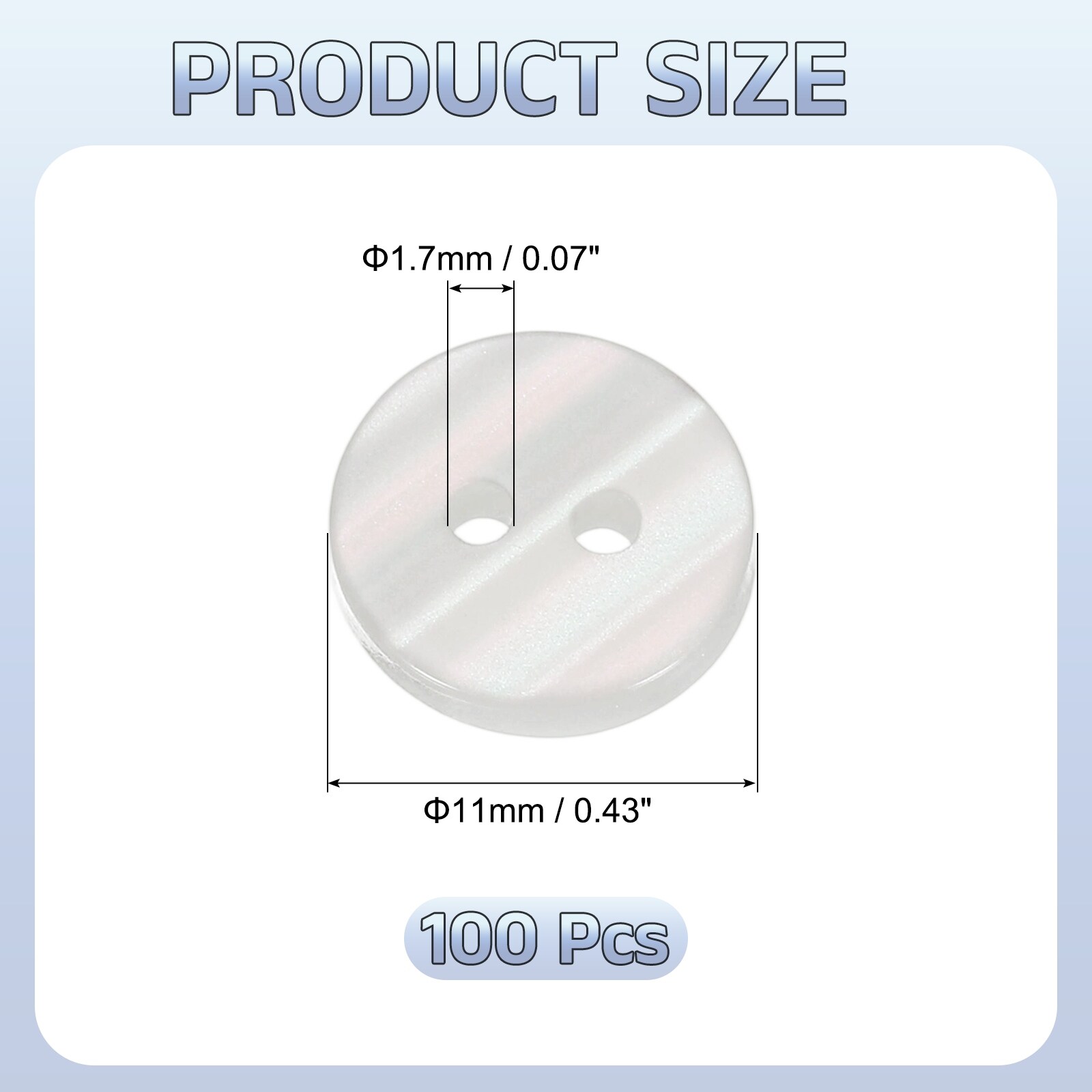 Natural Shell Button, Pearlescent Mother of Pearl Buttons for Shirt Coats Suits Jacket Jeans Skirts