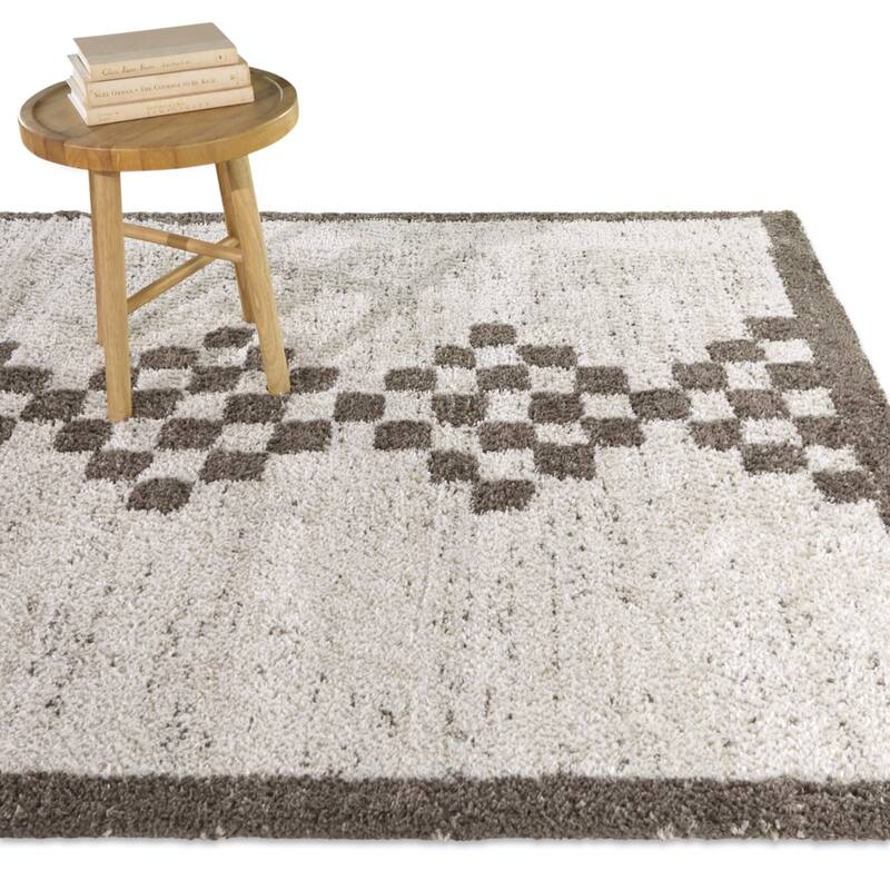 Ernst Boho Geometric Area Rug - 5'3" x 7' - Brown