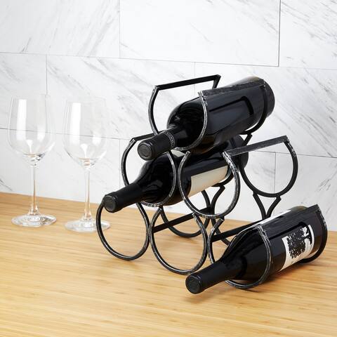 Wine Shrine Metal Bottle Holder by Twine - Metallic - 11.25" x 13"