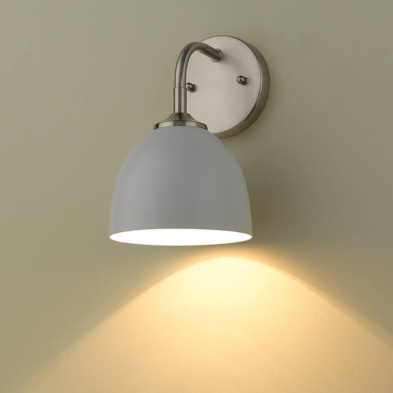 Golden Lighting Zoey 10" Tall Bathroom Sconce with White Shade