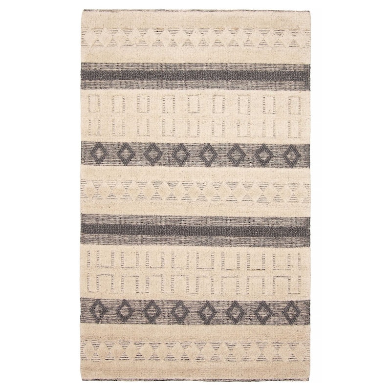 ECARPETGALLERY Braid weave Sienna Cream Wool Rug - 4'11 x 8'0 - Cream - 4'11 x 8'0