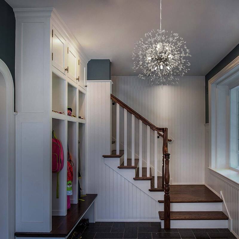 8/9/12/16-Light Modern Linear Sputnik Firework Dandelion Crystal Chandelier