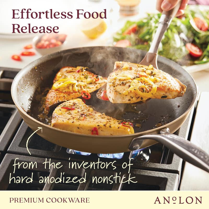 Anolon Ascend Hard Anodized Nonstick Frying Pan - 12 Inch - Bronze