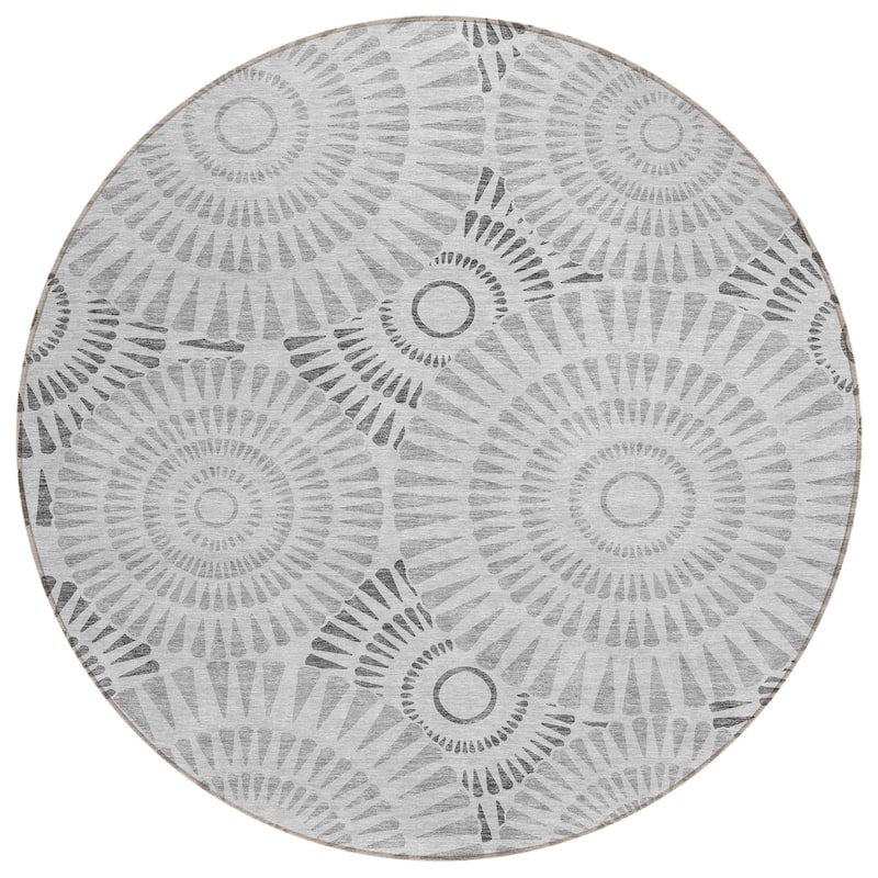 HomeRoots Geometric Transitional Rectangle Outdoor Rug