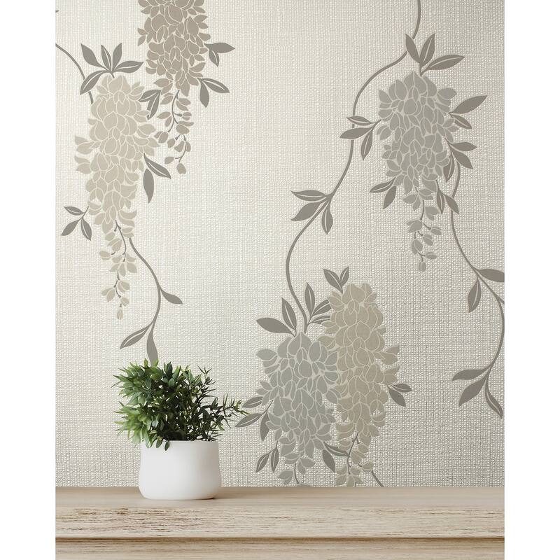 Fine Decor Aisla Neutral Wisteria Wallpaper