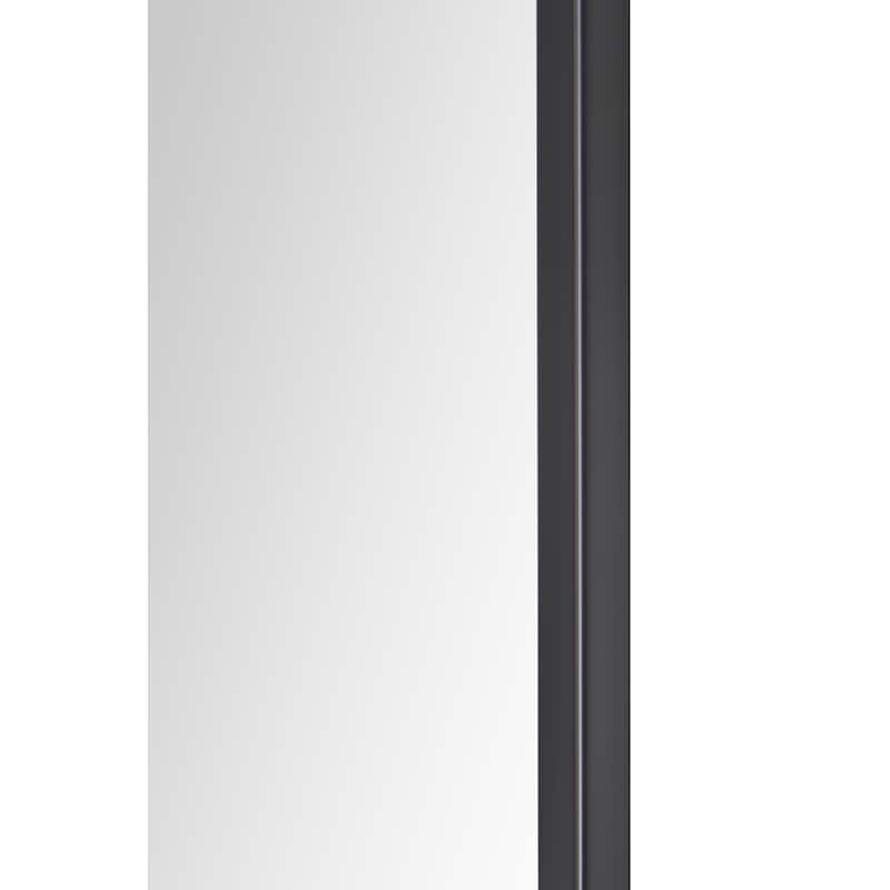 Arch Shape Iron Framed Wall Mirror - 36" - Black and Clear
