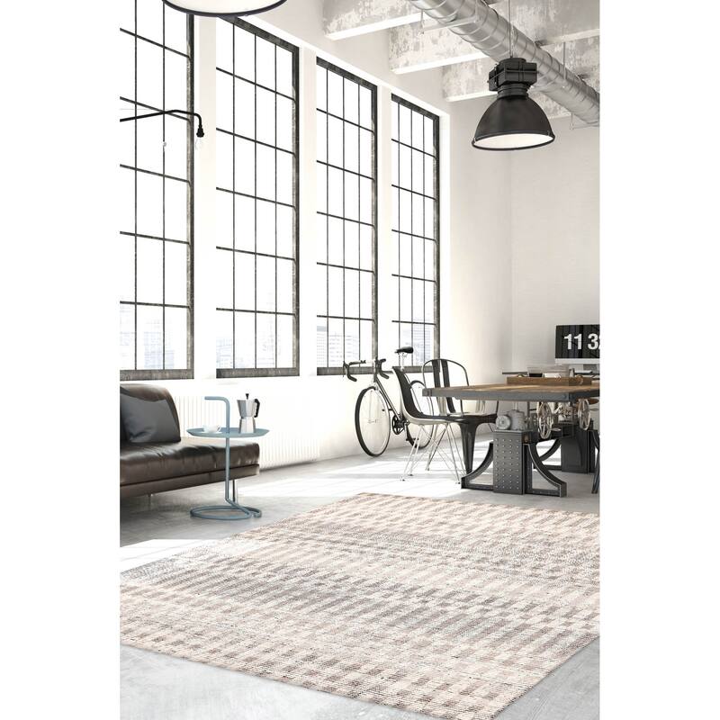 ECARPETGALLERY Hand-knotted Tangier Ivory Wool Rug - 8'0 x 9'10