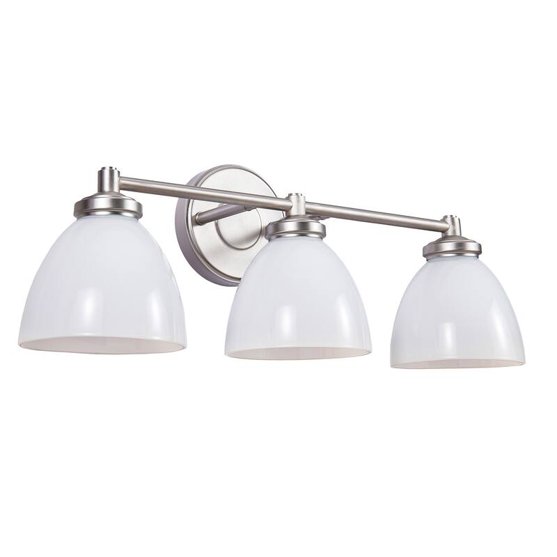 Aspen Creative Bathroom Vanity 3 Lights Fixture, Brushed Nickel - Brushed Nickel