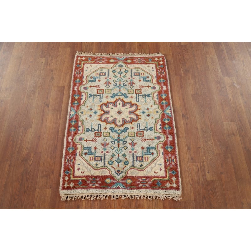 Kazak Indian Accent Rug Handmade Wool Carpet - 2'0" x 3'0"