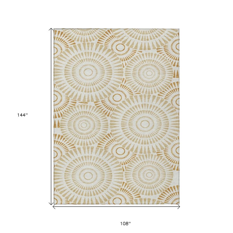 HomeRoots Geometric Transitional Rectangle Outdoor Rug
