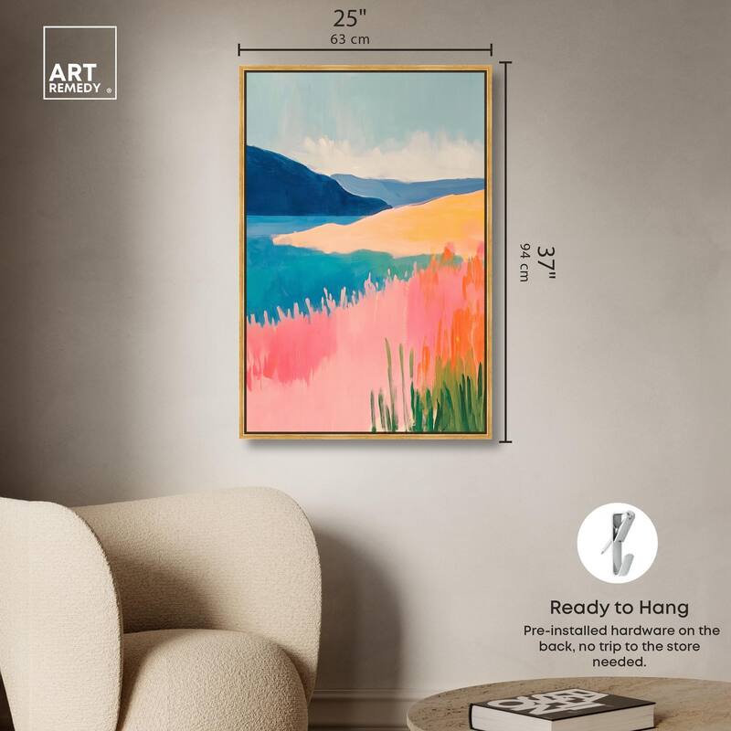 Meadow Meets the Sea Canvas by Art Remedy