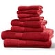 preview thumbnail 44 of 130, Madison Park Signature 800GSM Ultra-Soft 100% Cotton Absorbent Towel Set 8-Piece - Bright Red