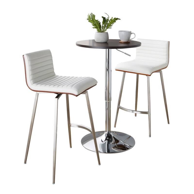 Porch & Den Oakberry-Mason Swivel 3-Piece Counter Height Dining Set