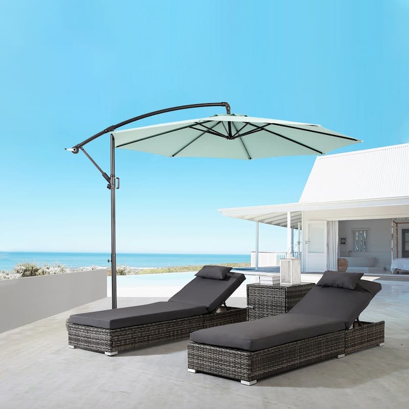 Topcraft 10ft Offset Hanging Market Patio Umbrella