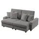 preview thumbnail 3 of 6, 74'' Wide Upholstered Chaise Lounge Loveseat with Adjustable Backrest