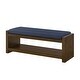 preview thumbnail 11 of 13, 47" Accent Bench with Lower Shelf Shoe Rack, Padded Seating Bench, Bed End Bench with Storage, Removable Cushion