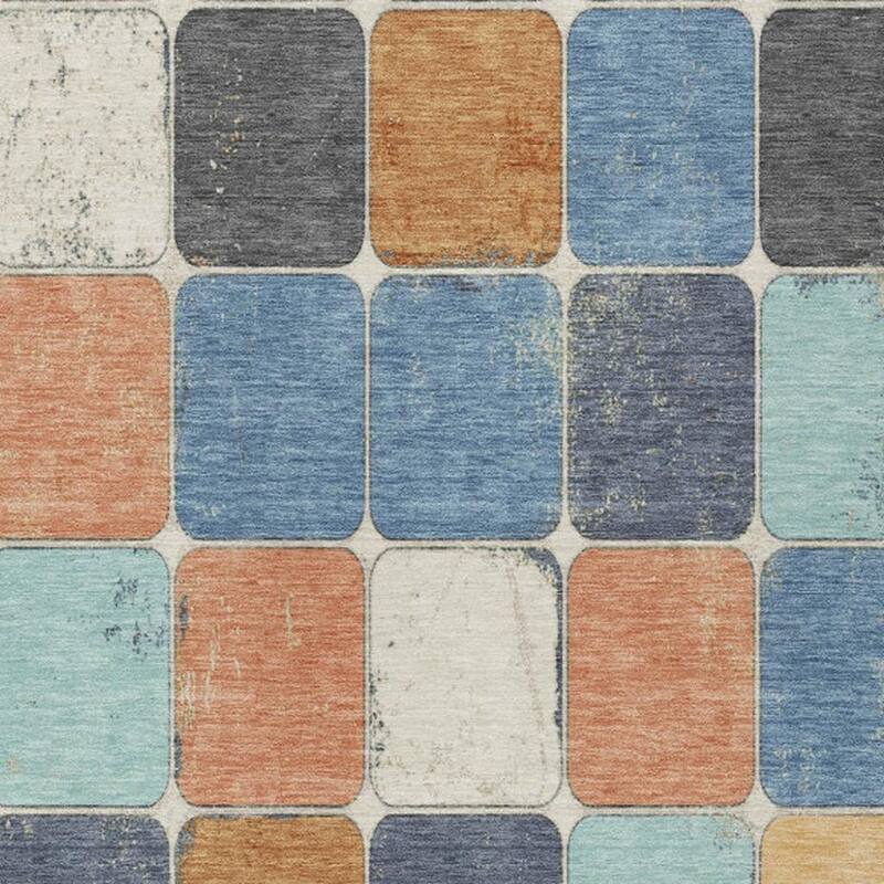 HomeRoots Geometric Transitional Rectangle Outdoor Rug