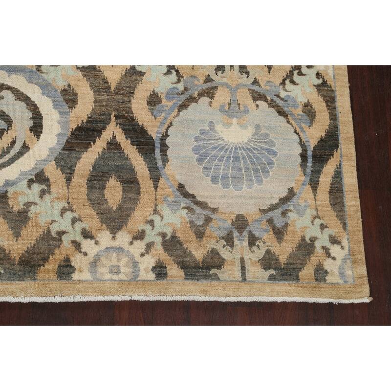 All-over Khotan Oriental Area Rug Wool Hand-knotted Living Room Carpet - 8'9" x 11'9"